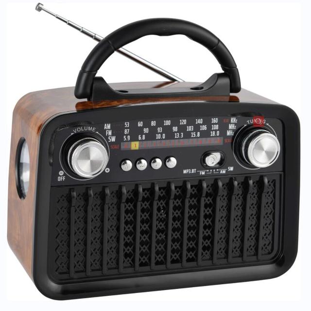 PX-95BT Wireless Connection Blue Tooth Speaker Portable Radio With Usb Tf Music Player and Led Torch Flashlight