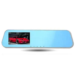 2021 Hot selling1080P FULL 4.3" lcd screen camera dual lens mirror dash cam car dvr rearview mirror two camera