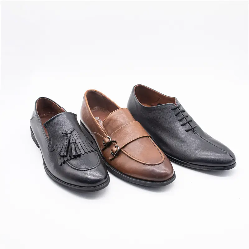 High Quality Brown Men Business Oxford Shoes Tassel Brogue Men Shoes Genuine Leather Black Dress Oxford Formal Shoes