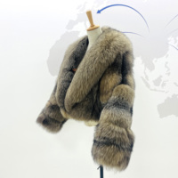 Veste courte en fourrure de renard luxueuse et moelleuse - Vêtement d'extérieur en fourrure épaisse et chaude pour femmes en hiver