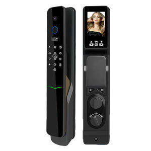 <span class=keywords><strong>Precio</strong></span> al por mayor Cerradura de puerta con cámara Huella digital Contraseña Clave Teléfono Tarjeta IC Desbloqueo Cerradura inteligente - Product Image 1