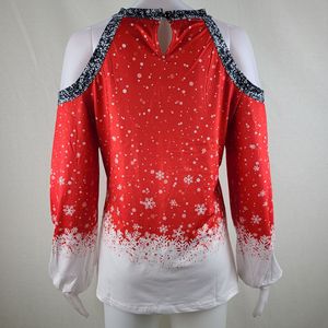 Magliette Natalizie 2026 all'Ingrosso, Abbigliamento Oversize, T-Shirt a Maniche Lunghe per <span class=keywords><strong>Donna</strong></span>, Taglie Grandi, Magliette Natalizie da <span class=keywords><strong>Donna</strong></span> - Product Image 4