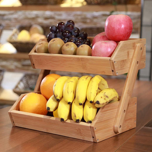 Estante de Bambú de 2 Niveles para Aperitivos, Certificado por BSCI, para Organizar Pan, Verduras y Frutas en Armarios de Cocina para Uso Doméstico - Product Image 4