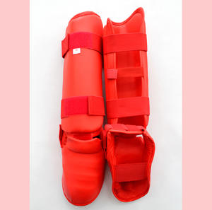 Защита голени и лодыжки из ПВХ-кожи с индивидуальным логотипом, профессиональная, экологичная, с амортизацией, для тренировок по карате - Product Image 2