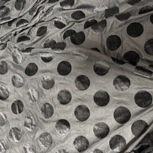 Tissu en <span class=keywords><strong>velours</strong></span> floqué extensible à pois, motif brûlé, extensible dans les 4 sens, toucher doux pour robes et costumes de danse pour femmes - Product Image 3