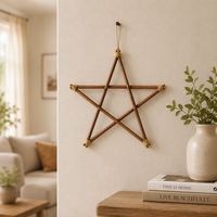 Vente flash : étoiles à cinq branches en bois pour les décorations de la fête de la récolte de Thanksgiving, adaptées aux festivals et aux cadeaux d'anniversaire