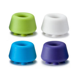 Support de brosse à dents en silicone, étagère de salle de bain sans perçage, support pour <span class=keywords><strong>crayon</strong></span> à sourcils et pinceau à <span class=keywords><strong>craie</strong></span>, <span class=keywords><strong>porte</strong></span>-rasoir, support de rangement pour brosses, lot de 2 - Product Image 2