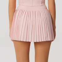 Conjunto de Falda de Tenis Plisada de Cintura Alta sin Costuras con Sujetador Deportivo, Ropa Deportiva para Gimnasio, Entrenamiento, Correr, Conjunto de Dos Piezas para Hacer Ejercicio