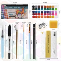 Keep Smiling Meistverkauftes Kunstbedarf-Set 45-Farben Aquarellfarben-Set Geeignet für Papiermalerei Neue Verpackung