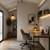 Maison conteneur préfabriquée en acier étanche, moderne, démontable, avec toit à pignon, pour chambre, villa, appartement, salon, résistante au feu