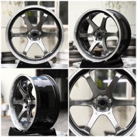 Jantes forgées Deep Dish ADVAN Racing RG4 Noir Brillant 16 17 18 19 pouces 5100 5x114.3 5x112 pour Volk Racing Te37 G37 Coupé Gr86