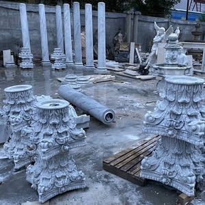 Colonne Decorative Esterne in Stile Greco, Pilastri in Marmo Naturale <span class=keywords><strong>di</strong></span> Carrara, Colonna Classica Corinzia - Product Image 4