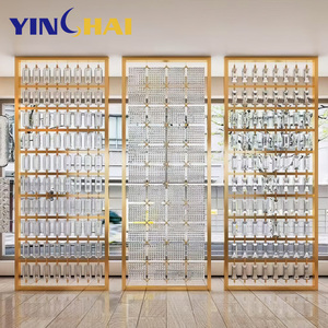 Biombo Moderno para Pasillo, <span class=keywords><strong>Separador</strong></span> de Acero Inoxidable Dorado, Divisor de Habitaciones, <span class=keywords><strong>Separador</strong></span> de Pared de Piso a Techo para Sala de Estar o Salón - Product Image 6