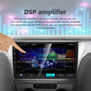 אוניברסלי מסך מגע Gps רדיו סטריאו 10 אינץ לרכב וידאו 1 דין רכב נגן Dvd עם מסך