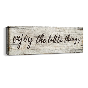 Decorazioni murali in legno goditi il segno delle piccole cose - Product Image 1