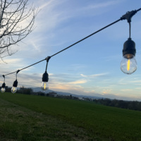 10m 15m personnalisé S14 LED Festoon lumières Vintage Edison ampoules cour jardin fête lumières guirlandes décorations de vacances