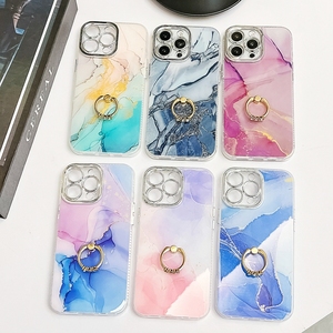 Anillo de dedo mármol piedra IMD TPU funda blanda para <span class=keywords><strong>Iphone</strong></span> 16 Plus 15 Pro Max 14 <span class=keywords><strong>13</strong></span> chapado Protector de lente de cámara funda trasera de teléfono - Product Image 4
