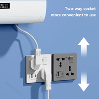Panneau de prise murale universel à 6 broches Prise électrique britannique DC 5V 3A Type-c Chargeur USB Charge de téléphone portable Type C Prise 16A nominale