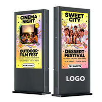 Écran d'affichage numérique LCD 4K extérieur sur pied, classé IP65, lecteur publicitaire de texte, système Android, gestion cloud à distance