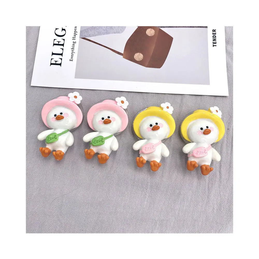Lovely Duck Image New Idea Customized Color Soft Resin Material Fridge Magnet