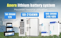 Batterie de stockage au gel plomb-acide à décharge profonde 12V de haute qualité Anern, pack de batteries solaires empilables avec une capacité de 50AH à 300AH