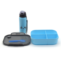 Ensemble de boîtes à lunch KZR pour enfants, en PP, résistant au micro-ondes, de qualité alimentaire, anti-fuite, avec boucle, bouilloire incluse