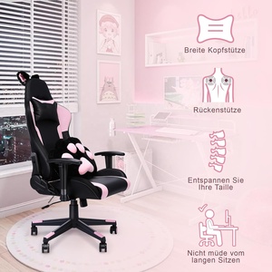 <span class=keywords><strong>Sedia</strong></span> da Gaming con Altoparlante Bluetooth RGB, Cuscino a Forma di Zampa di Gatto, <span class=keywords><strong>Sedia</strong></span> Ergonomica per Computer, Comfort Incomparabile - Product Image 2