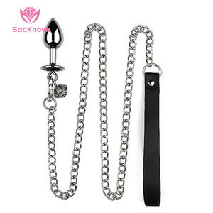 Sacknove Erotische 4 Maten Verwijderbare Trekring Metalen Diamant Alternatieve Seksspeeltjes Training Uitbreiden Zelfgemaakte Draagbare Anale Plug - Product Image 1