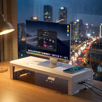 Hub d'alimentation ultime en métal de 550 mm avec chargeur sans fil rapide 15 W et extension USB-C multi-ports