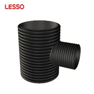 LESSO Ondulé À Double Paroi en HDPE Raccords De Tuyauterie Réducteur Té