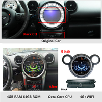 9 "Android 10 autoradio lecteur multimédia pour BMW Mini Cooper Countryman R56 R60 2014 GPS Navigation vidéo unité principale