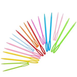Aiguilles à coudre en plastique à grande pointe, 2 tailles (3 mm), simples pour la broderie, le crochet, le tricot, le tissage, le cordage et les travaux manuels - Product Image 1
