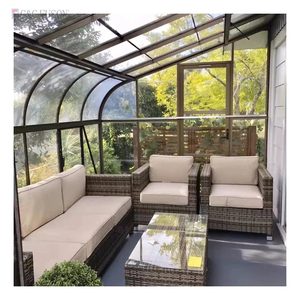 Fuson Foshan, venta directa de fábrica, vidrio con aislamiento antiruido, jardín, sala de sol, casa de aluminio Diy, terraza al aire libre, terraza, OEM - Product Image 1