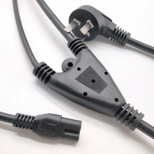 Cable de Alimentación con 2 Tomas de Corriente, Enchufe Nema, Extremos Desnudos, para Uso en Electrodomésticos, Material PVC - Product Image 3