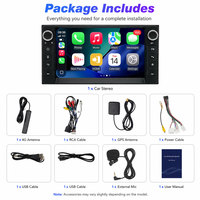 Autoradio Android double DIN 7 pouces avec Carplay et Android Auto pour Toyota COROLLA VIOS CAMRY PREVIA RAV4, unité principale GPS intégrée