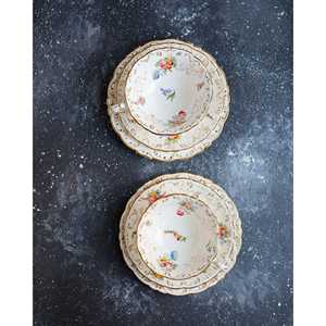 Gabriella P. Juego de Tazas de Té de Coalport del Final del Siglo XIX con Decoración Floral Rococó, Elegante Decoración de Mesa y Accesorio - Product Image 5