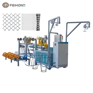 Fully automatic double wire chain link fence weaving making machine with factory price