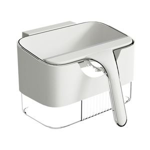 New Kitchen 2-in-1 <b>Wall</b>-<b>Mounted</b> Garbage <b>Bin</b> Dry-wet Separation Food Waste Wet Garbage Trash <b>Bin</b> with Plastic Scraper - Product Image 5