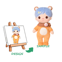 Juguete de Peluche Personalizado de 10 cm, Súper Suave, en Forma de Corazón de Mono, con Relleno de Algodón PP, Función de Confort