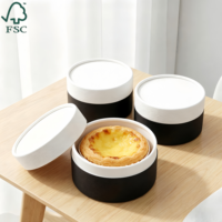 Emballage personnalisé en tube de papier kraft de qualité alimentaire écologique pour gâteaux et desserts, boîte cylindrique en carton de luxe, boîte à cheesecake