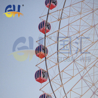 Fabricants professionnels de manèges sur mesure : Grande roue de 50 mètres avec gondole de luxe en fibre de verre pour parcs d'attractions et fêtes foraines