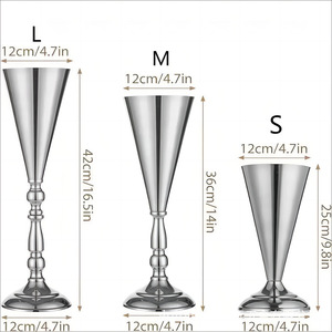 Vase à fleurs artificielles classique en fer <span class=keywords><strong>pour</strong></span> <span class=keywords><strong>table</strong></span>, support <span class=keywords><strong>de</strong></span> 12 cm, doré, <span class=keywords><strong>décoration</strong></span> <span class=keywords><strong>de</strong></span> <span class=keywords><strong>table</strong></span>, centre <span class=keywords><strong>de</strong></span> <span class=keywords><strong>table</strong></span> <span class=keywords><strong>pour</strong></span> anniversaire - Product Image 5
