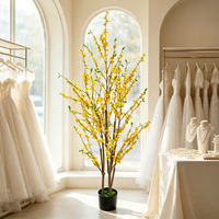 Lebensechte Geburtstagsdekoration Künstlicher Winterjasmin-Blütenbaum Realistische Kunstblumen Raumdekoration Hochzeitsblumenarrangement