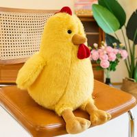 Peluche de poulet lestée super douce en gros, réaliste, anti-stress, mignonne et amusante, cadeau d'anniversaire pour la chambre