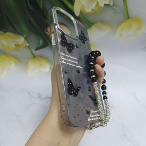 Custodia per Telefono <span class=keywords><strong>con</strong></span> Farfalla 3D Glitterata e Strass per <span class=keywords><strong>iPhone</strong></span> 16 15 14 13 12 <span class=keywords><strong>11</strong></span> Pro Max <span class=keywords><strong>con</strong></span> Braccialetto, <span class=keywords><strong>Cover</strong></span> Protettiva <span class=keywords><strong>Nera</strong></span> - Product Image 5