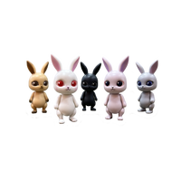 Jouet de chat en PVC unisexe mignon série d'animaux de dessin animé moulés par injection de 5cm pour poupées d'activité pour enfants