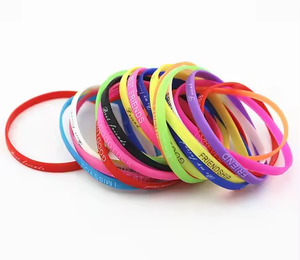 5mm High Elasticity Silicone Wristband Thin Solid Color <b>Rubber</b> <b>Product</b> for Kids Men Women - Product Image 1