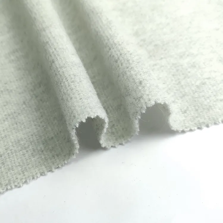 Cina lana merino nylon di colore bianco 267 GSM tessuto di Tweed maglia tessuto cashmere