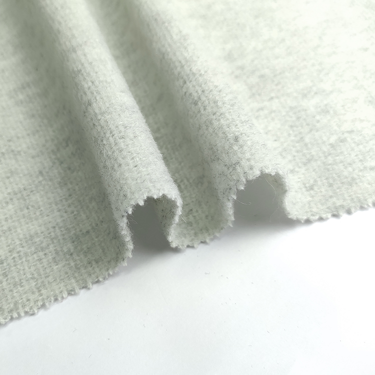 China Merino Wool Nylon White Color 267 GSM Tweed Fabric Mesh Fabric Cashmere Fabric