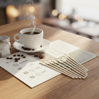 Ensemble de couverts jetables biodégradables CPLA Greenday personnalisables – Cuillères à café et à thé, agitateurs pour fêtes et événements culinaires